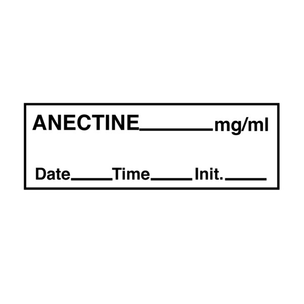 Tape, Anectine 1/2" x 500" White w/Black